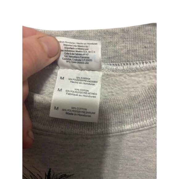 Vintage Crewneck Cartoon Cat Stressed Out Sweatshirt Gray Pink Medium 80s 90s - Picture 5 of 7